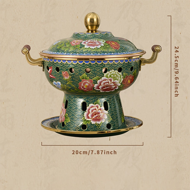 Enamel-Coated Copper Pot 1 Piece Dishwasher Safe Hot Pot Cooking Kitchen