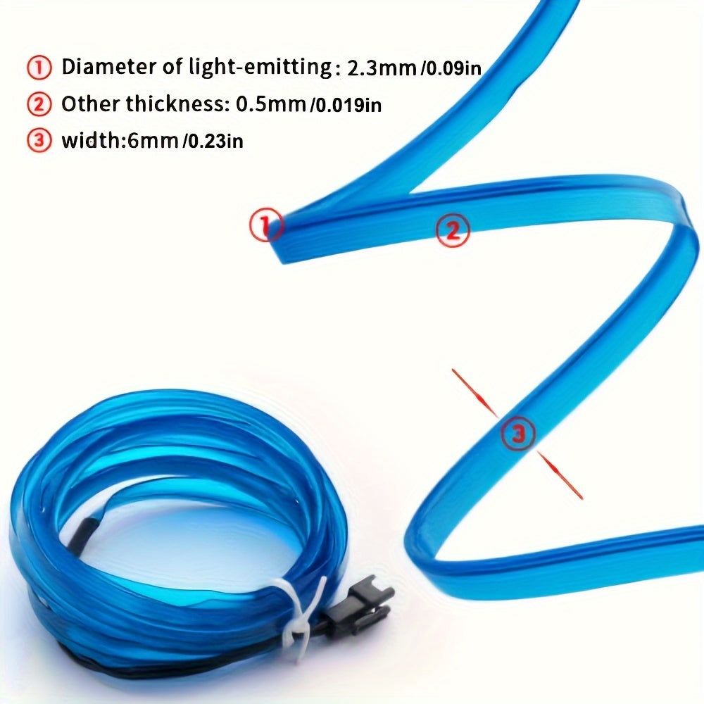 Car Interior LED Strip Flexible Neon Light Universal Auto Ambient Lamp 12V