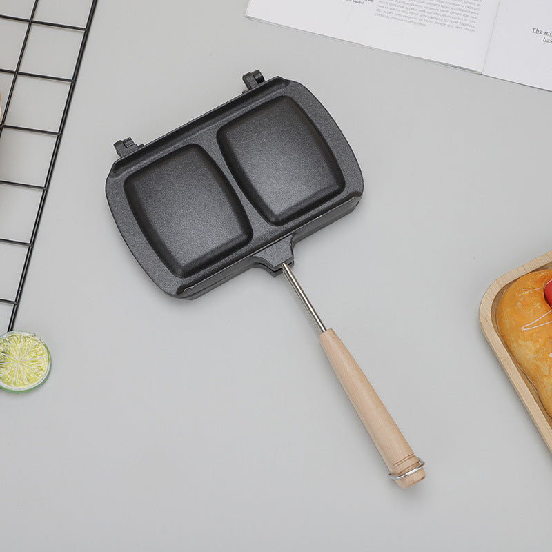 Non-stick sandwich maker with removable edges for omelettes toast breakfast
