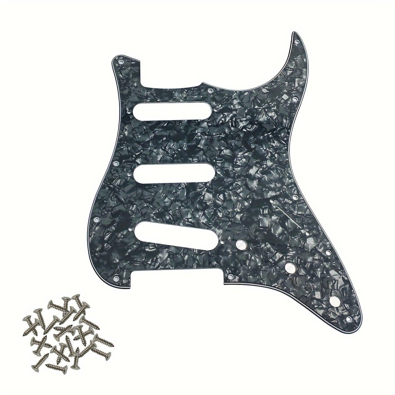 Electric Guitar Single Pickup Guard with Aluminum Shield and Screws for Standard ST Style SSS Guitars in Multiple Colors