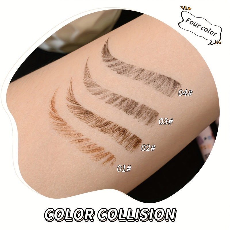 Lápiz de cejas impermeable para mujer 0.6mm marrón rosa punta fina duradera