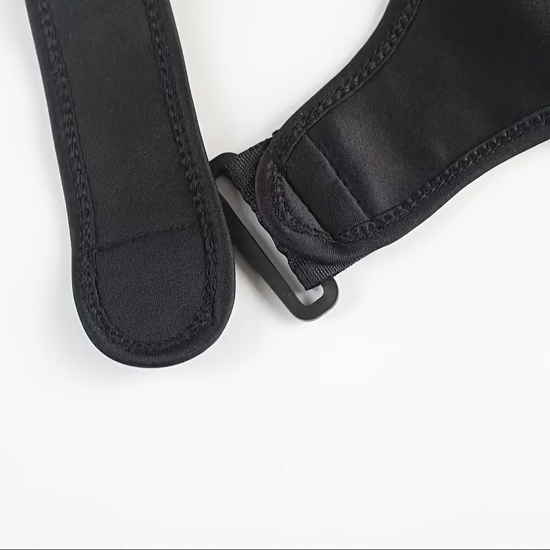 Kattalar uchun holatni to'g'rilovchi orqa taqiladigan kamon, qora tikuvli mato, polyester, kapok yordamchi