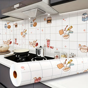 Kitchen Oil-Proof Sticker Roll Waterproof Self-Adhesive Wall Decal 60cm x 100cm
