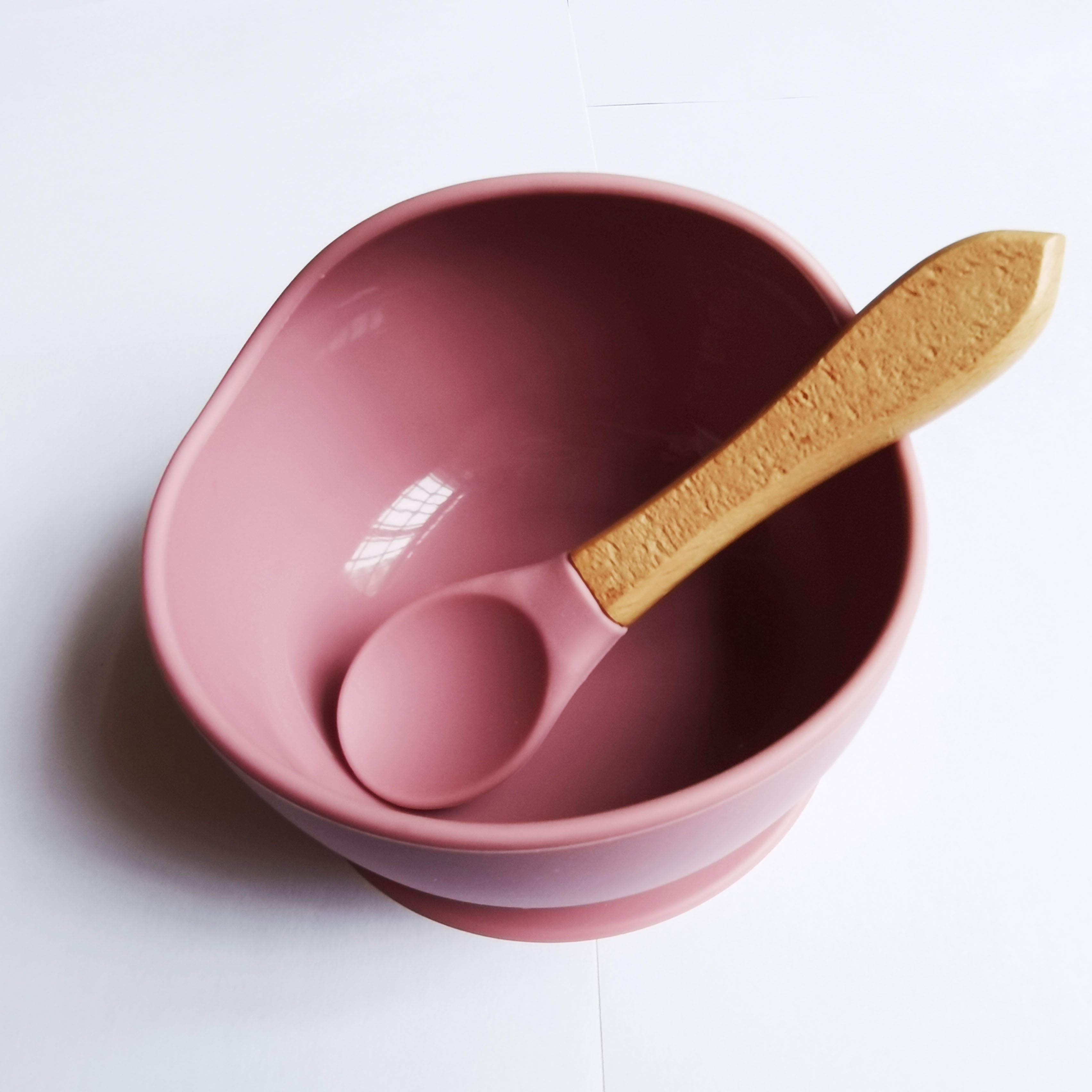 Baby Feeding Set with Silicone Bowl and Spoon for Toddlers Non-Slip Suction Cup Gift