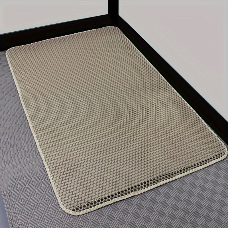 Large Double-Layer Cat Litter Mat Leakproof Spill-Resistant EVA Extra Large