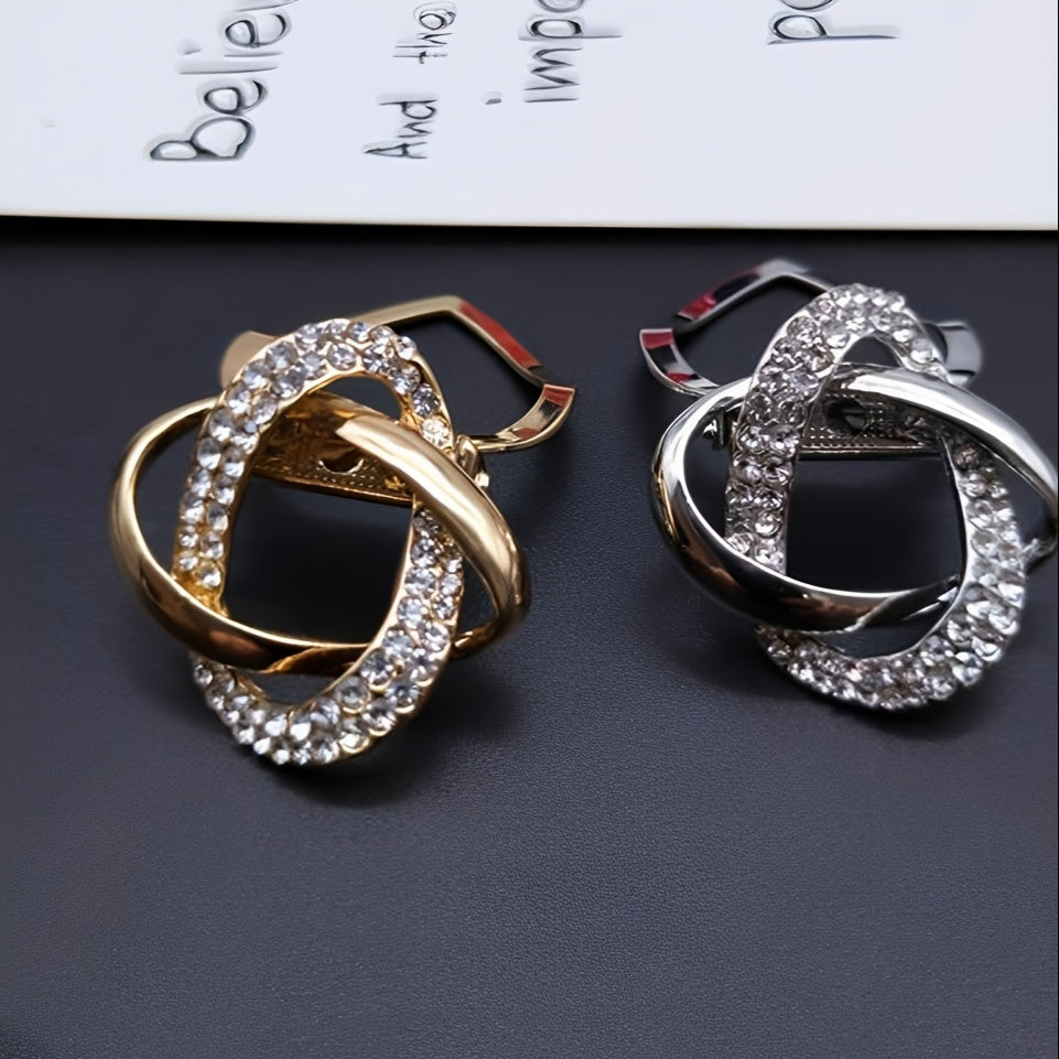 Set of 2 Stylish Scarf Clips Decorative Brooches for Shawls and Coats