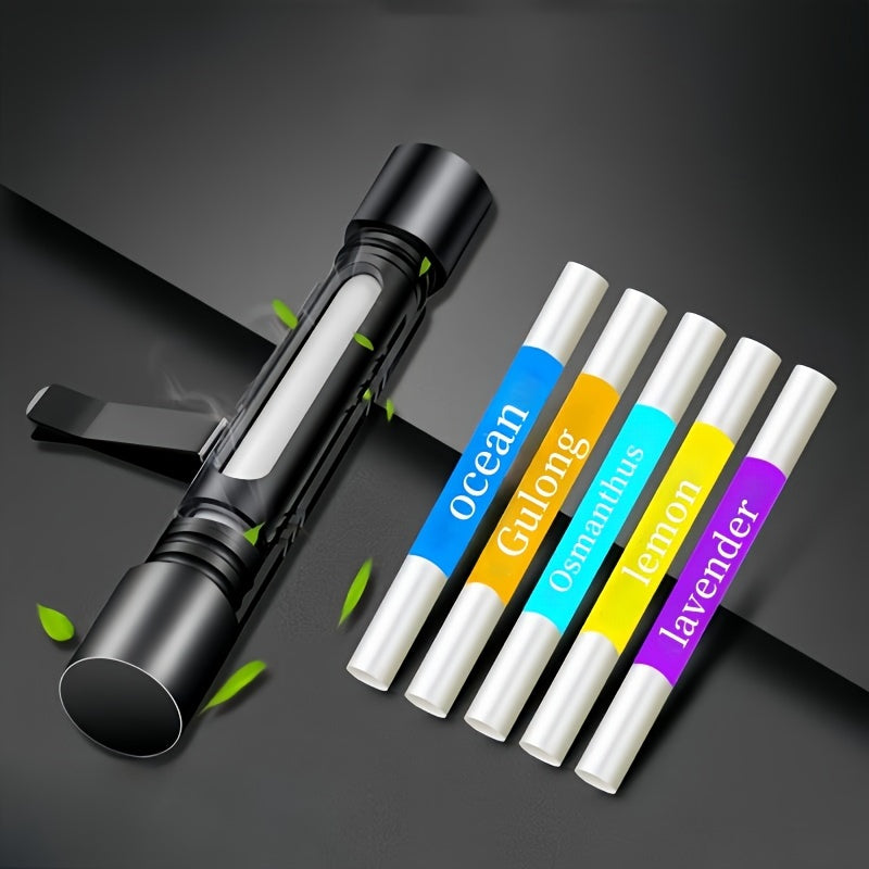 Car Air Freshener Set 6pcs Alloy Vent Clip Fragrance Refills for Car Interior