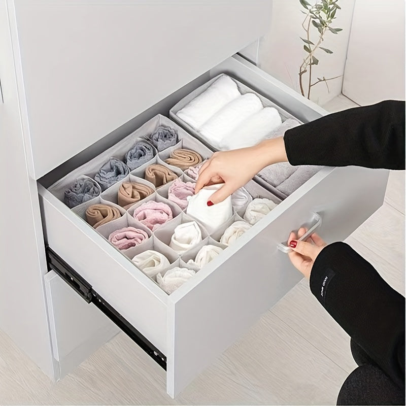 Foldable Storage Box for Socks and Underwear Closet Organizer Drawer Divider