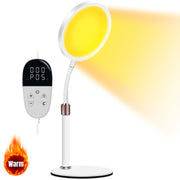 Lámpara de terapia de luz ámbar de mesa con temporizador y brillo ajustable para estudio, relajación, sueño, oficina, dormitorio