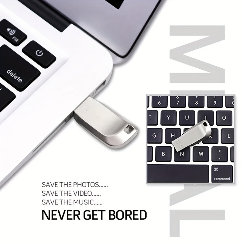 Metal USB Flash Drive 8GB 90GB 100GB 110GB High-Speed Data Storage for PC Laptop Tablet