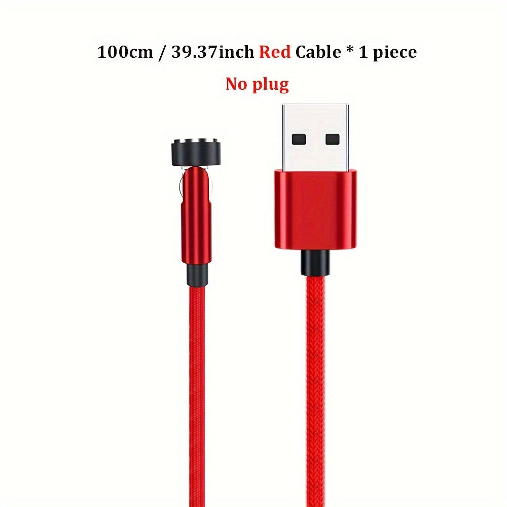 60W USB Type-C Micro zaryadlash kabeli, magnitli aylanuvchi ulanish, naylon braid, ma'lumotlarni uzatish
