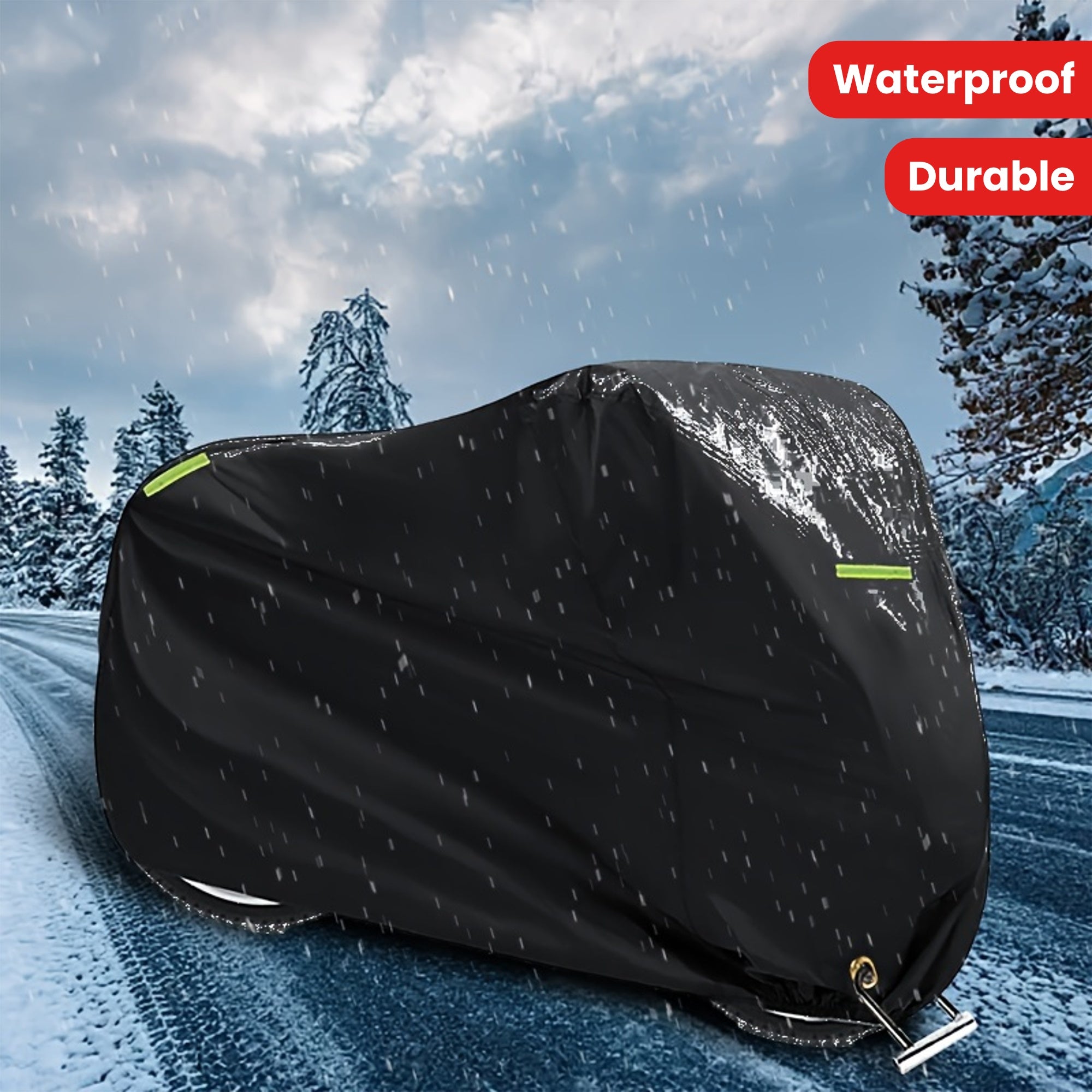 Universal 210D Oxford Motorcycle Cover Waterproof All-Season Outdoor Protection