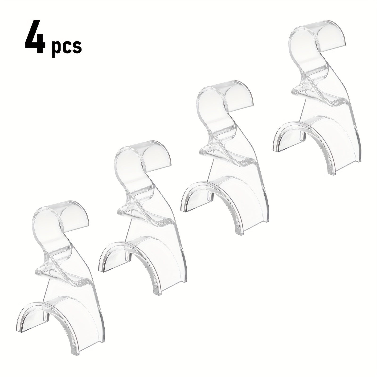 Set of 4 Clear PVC Purse Hangers Handbag Organizers Sturdy Storage Hooks