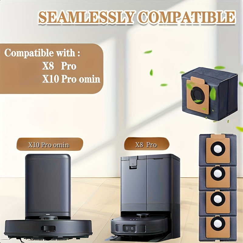 Eufy X8 Pro/X10 Pro Omni robot tozalagichi uchun 6 ta almashtirish chang sumkasi to'plami - Polga ulanish aksessuarlari kiritilgan