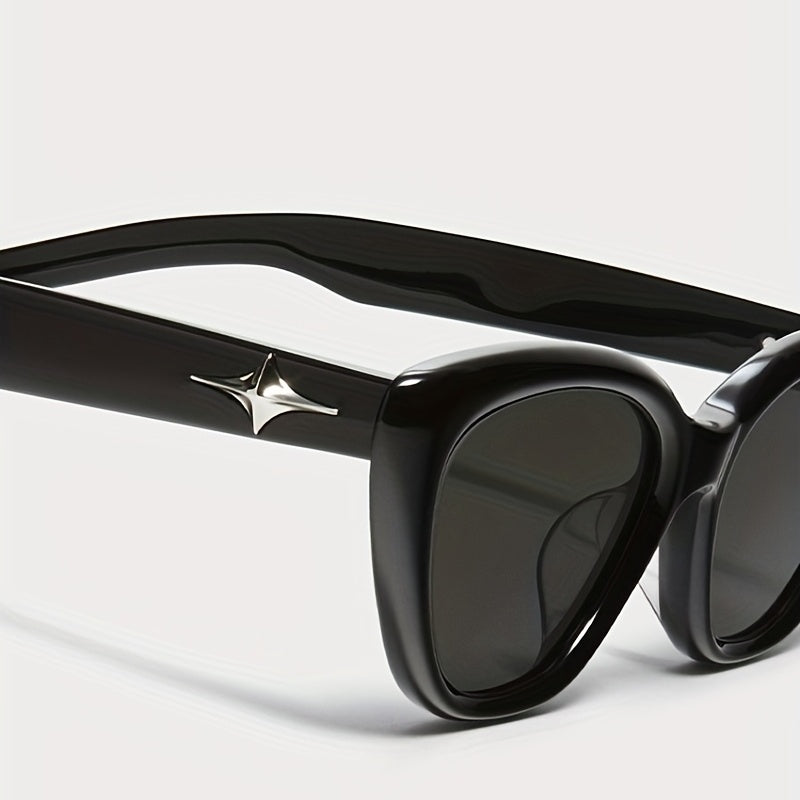 Cat Eye Fashion Glasses with Star Punk Design for Beach Party Hiking and Clubwear