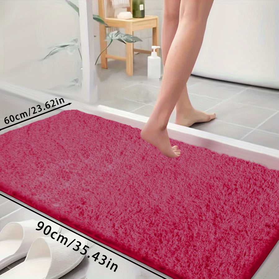 Ultra-Soft Non-Slip Absorbent Bathtub Mat for Bathroom and Laundry