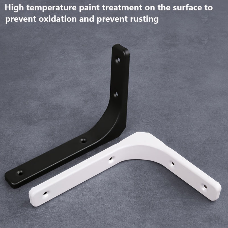 Triangle Bracket Holder Set for Wall Mount, L-Shaped Shelf Support Rack