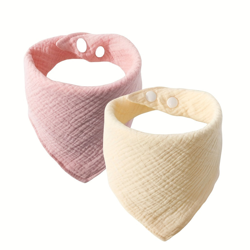 Baby Bibs Pack of 3 Muslin Gauze Bibs Soft and Luxurious for Newborns and Toddlers