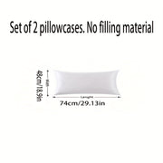 Set of 2 Brushed Polyester Pillowcases with Floral and Geometric Design