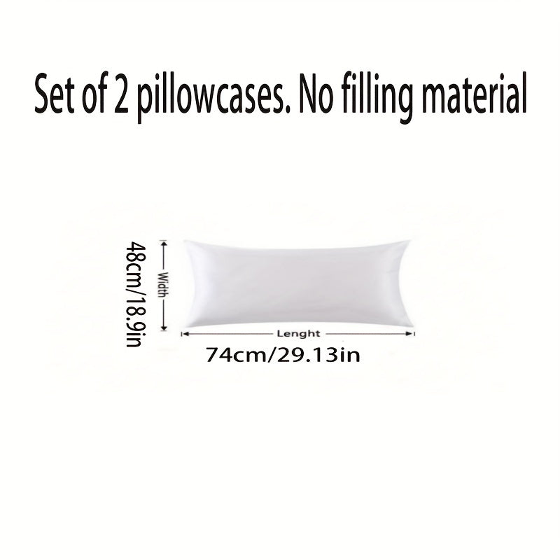 Set of 2 Brushed Polyester Pillowcases with Floral and Geometric Design