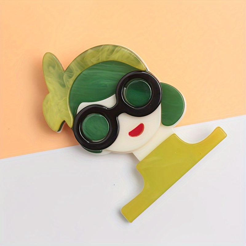 Acrylic Brooches for Women Cute Elegant Punk Fashion Accessories