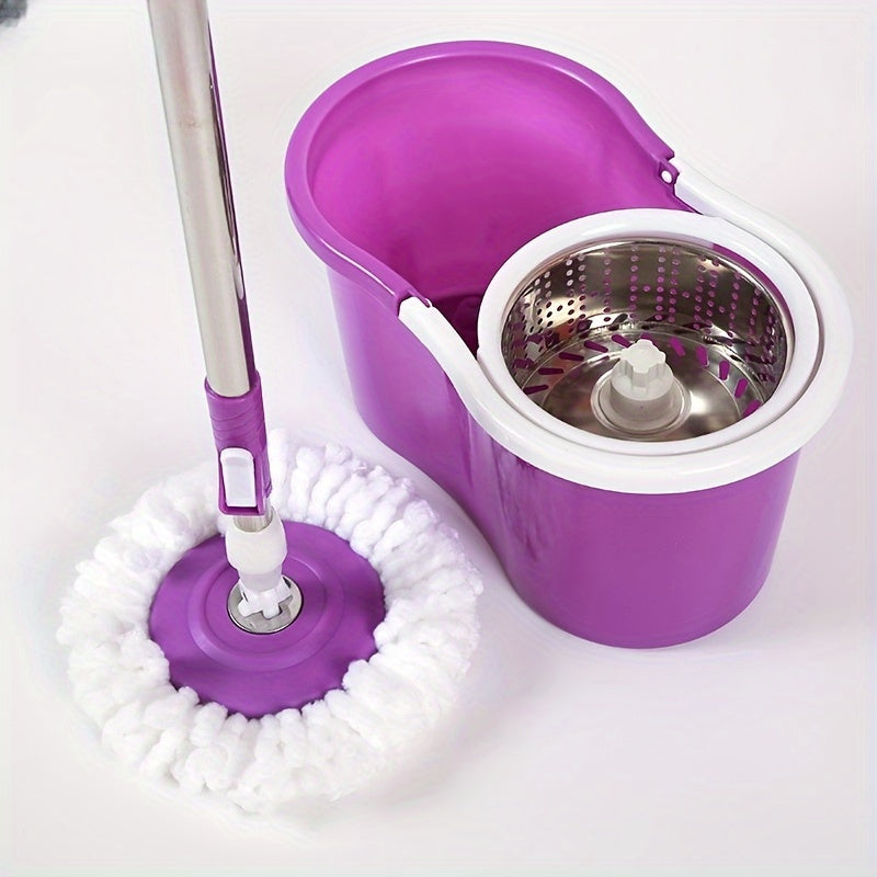 Dual-Drive Spin Mop and Bucket Set for Wet and Dry Floor Cleaning