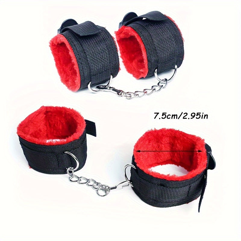 Adult Bondage Kit Bed Restraints Set Includes Cuffs Mask and Plug