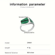 Sterling Silver Turquoise Inlay Cushion Ring for Women and Men