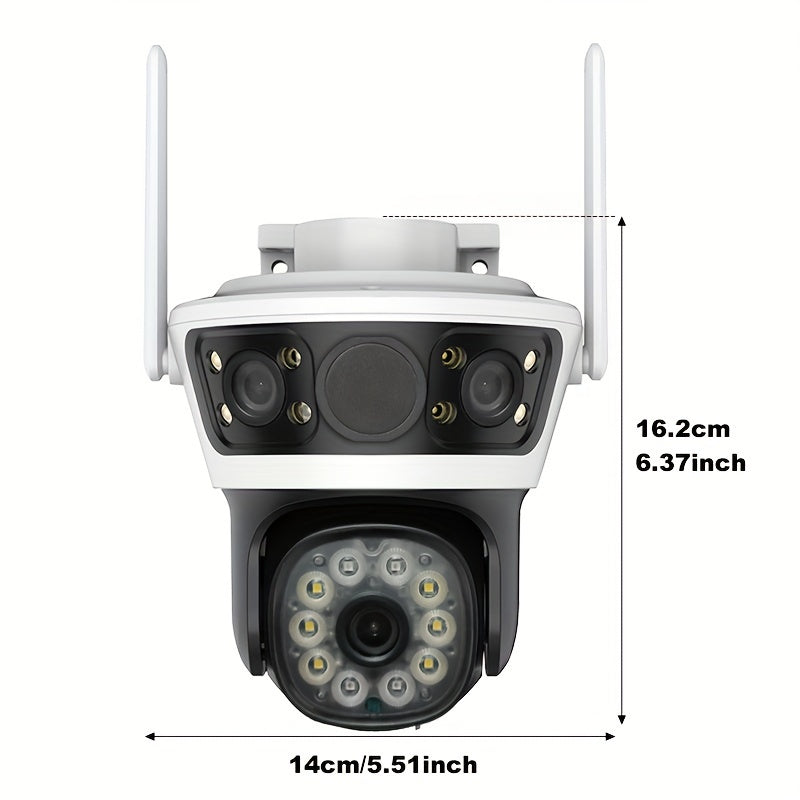 1296P HD Outdoor Security Camera Night Vision Pan Tilt Smartphone Control Not Waterproof