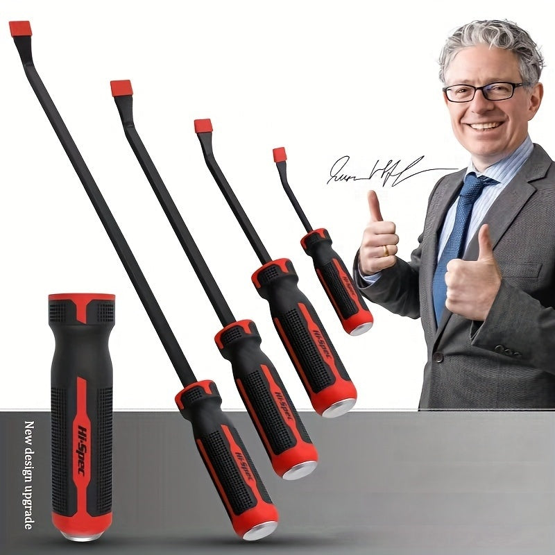 Car Tire Repair Pry Bar Set Non-Slip Handle Impact Cap Crowbar