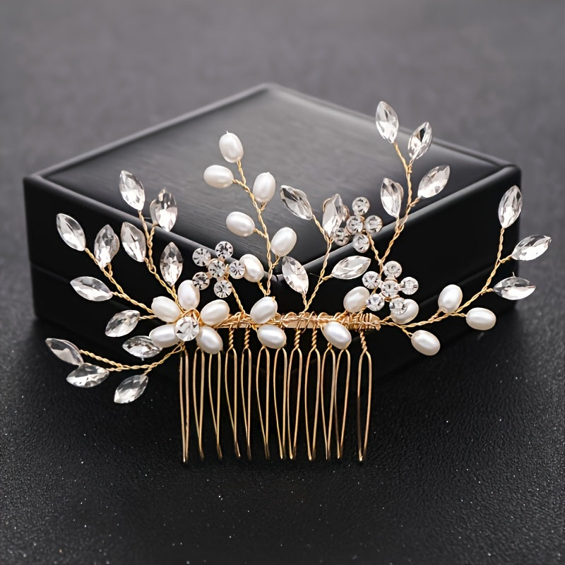 Wedding Hair Comb Crystal Rhinestone Bridal Hair Accessory for Weddings and Parties