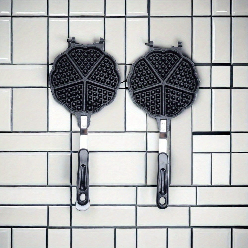 Uy uchun mo'ljallangan, ikki tomonlama panjara bilan ajraladigan tashqi alüminiy vafli tayyorlagich.