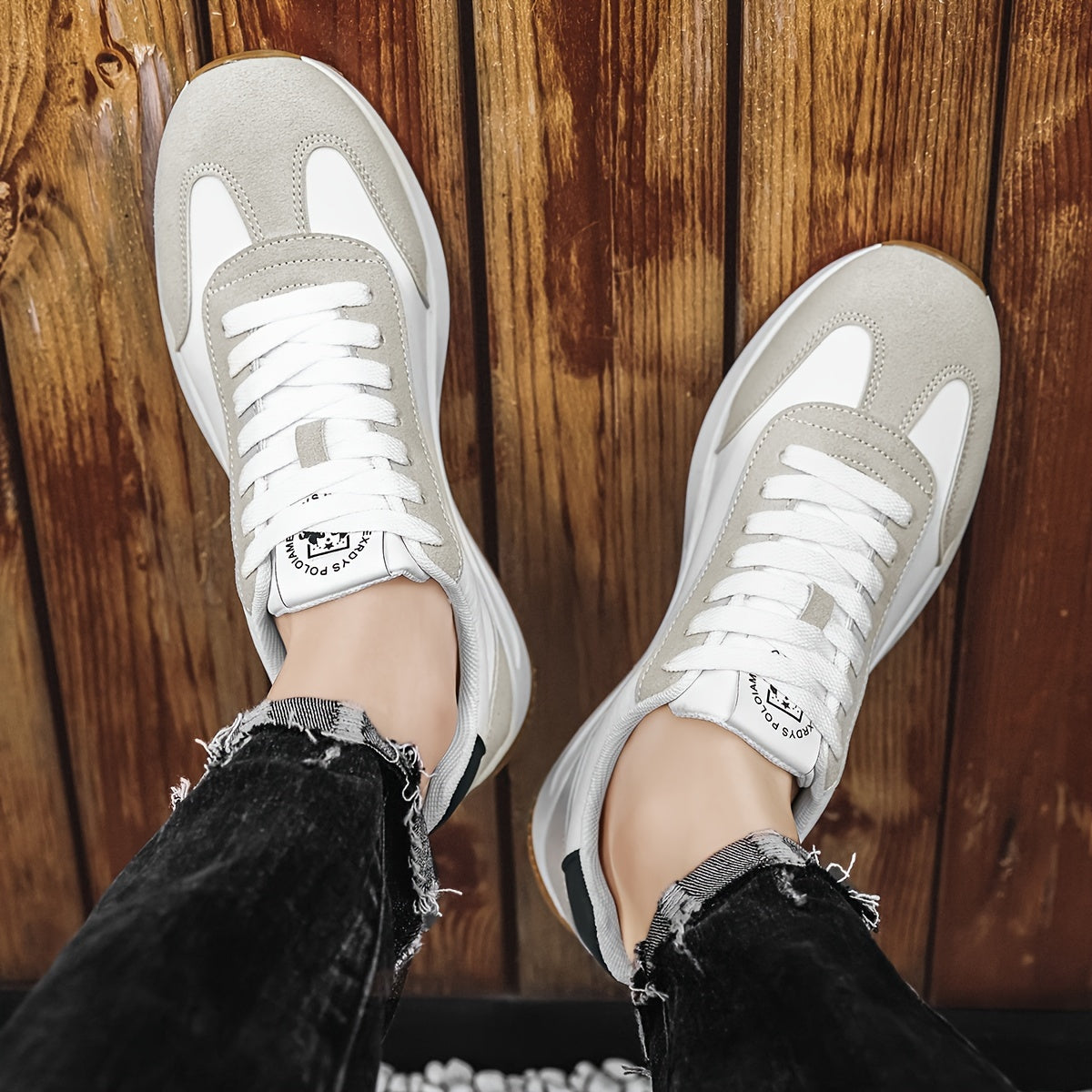 Men's Canvas Casual Shoes Breathable Anti-Odor Anti-Slip Low Top for Daily Outdoor Activities