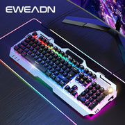 Wired Gaming Keyboard with LED Backlit Silent Design and Volume Knob for Desktop and Notebook Computers