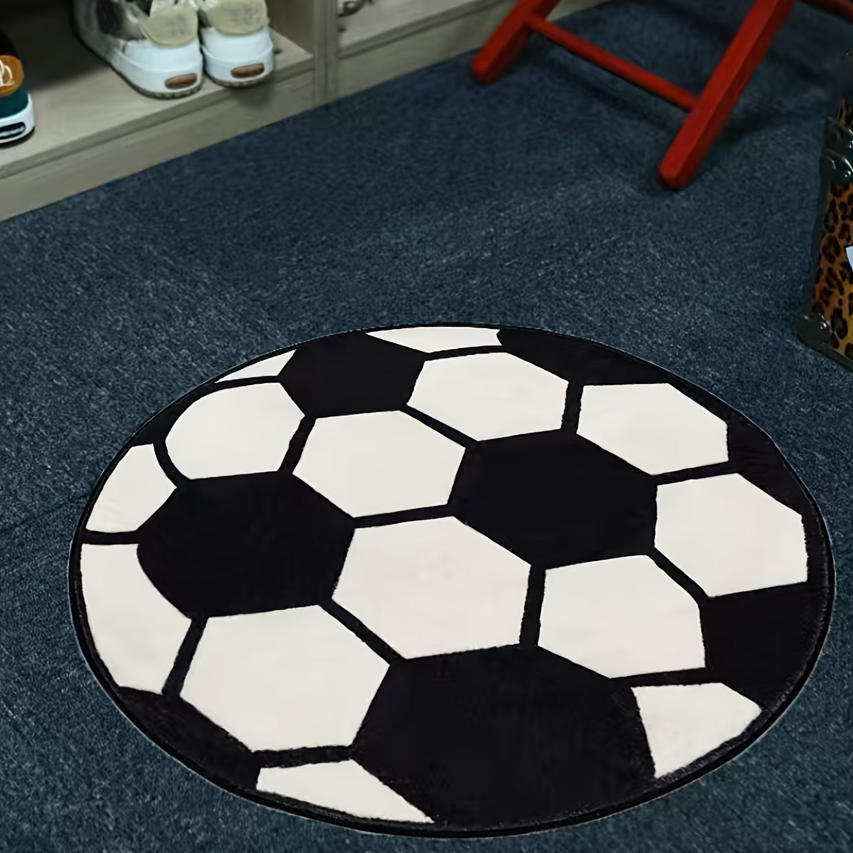 Football Area Rug for Bedroom Living Room Balcony Office Decor 70cm