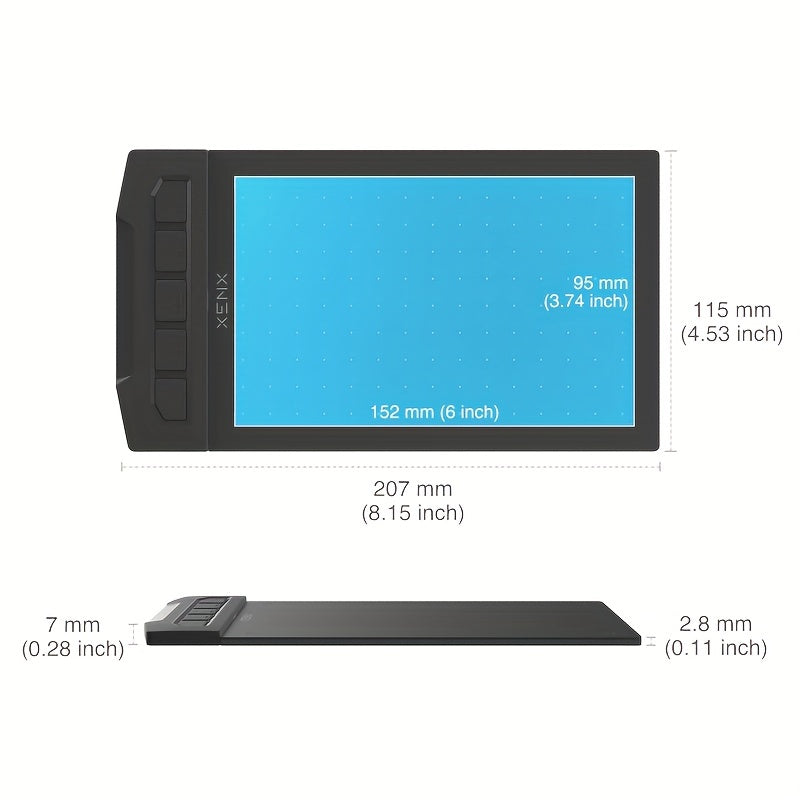 Drawing Tablet with 8192 Pressure Levels, 5080 LPI Resolution, No Battery, USB Compatible