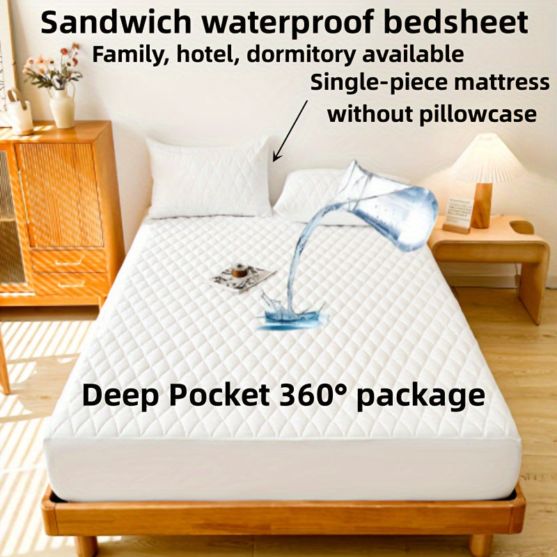 Protector de colchón impermeable, sábana ajustada, resistente a manchas, humedad, transpirable, a prueba de orina para cama