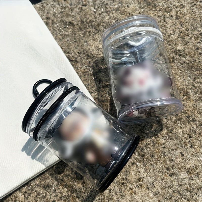 Transparent Hanging Doll Display Bag with Bubble Mart Mystery Box Design