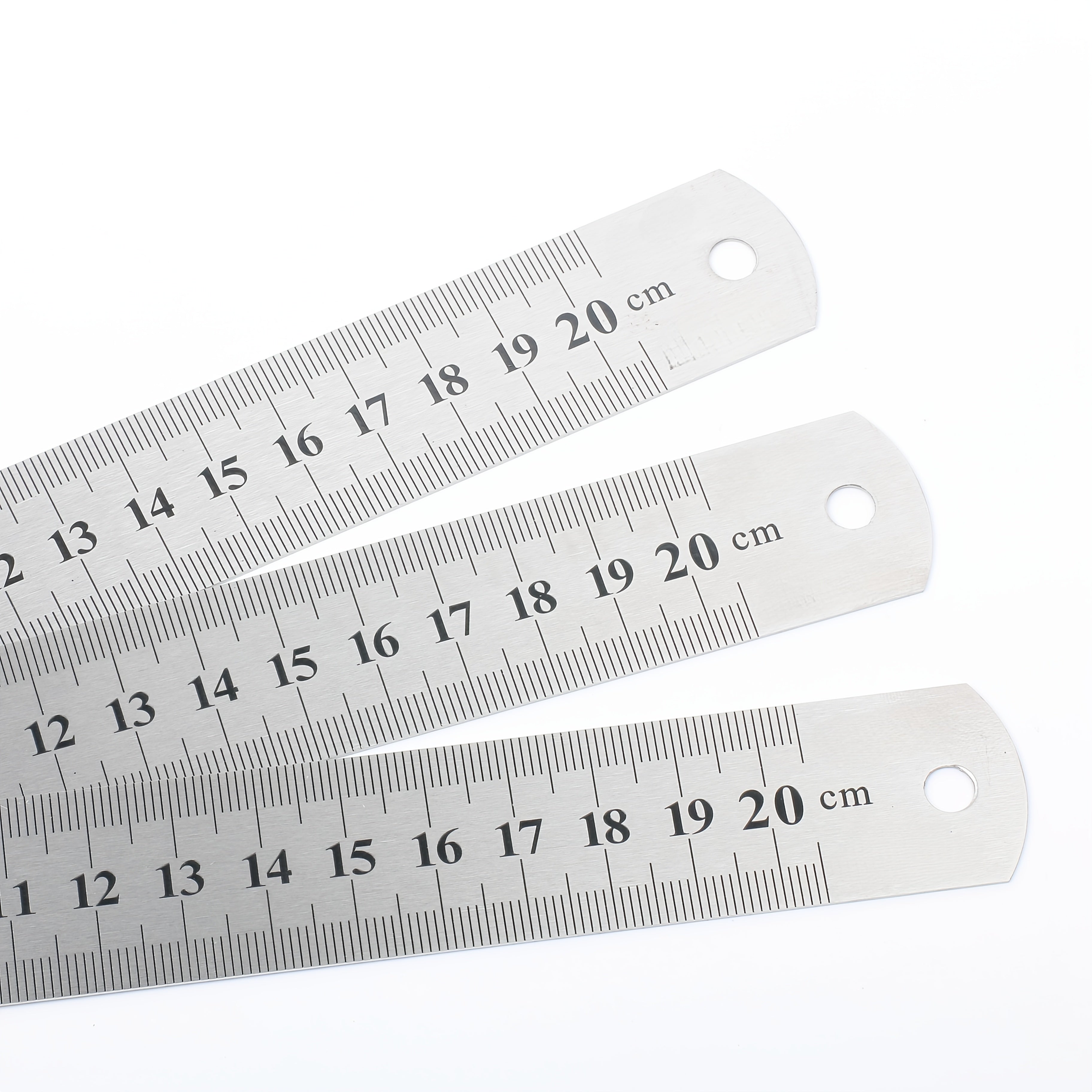 3Pcs Aluminum 15.7-Inch Precision Positioning Rulers Measuring Tools