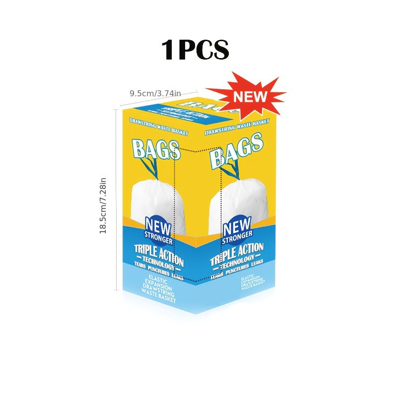 Bolsa de basura gruesa a prueba de fugas con asa de cuerda de atar para limpieza en el hogar y la oficina