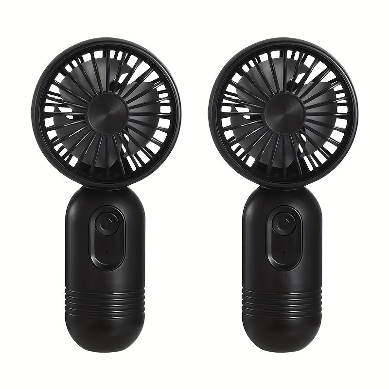 Mini Travel Personal Fan with 3 Speeds USB Rechargeable Battery Operated