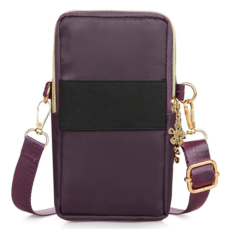 Women's Mini Crossbody Phone Bag for Summer with Fabric Pouch and Wrist Carry