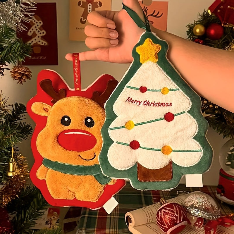 Bayramlik Santa Claus qo‘l sochiq koral mo‘ynali tez quriydigan so‘riladigan oshxona va hammom bezaklari