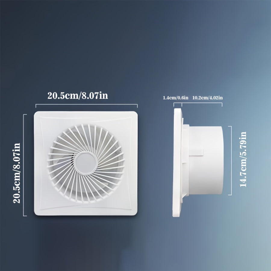 6-Inch European Standard Household Exhaust Fan with Backflow Prevention and Insect Proof Design for Indoor Ventilation