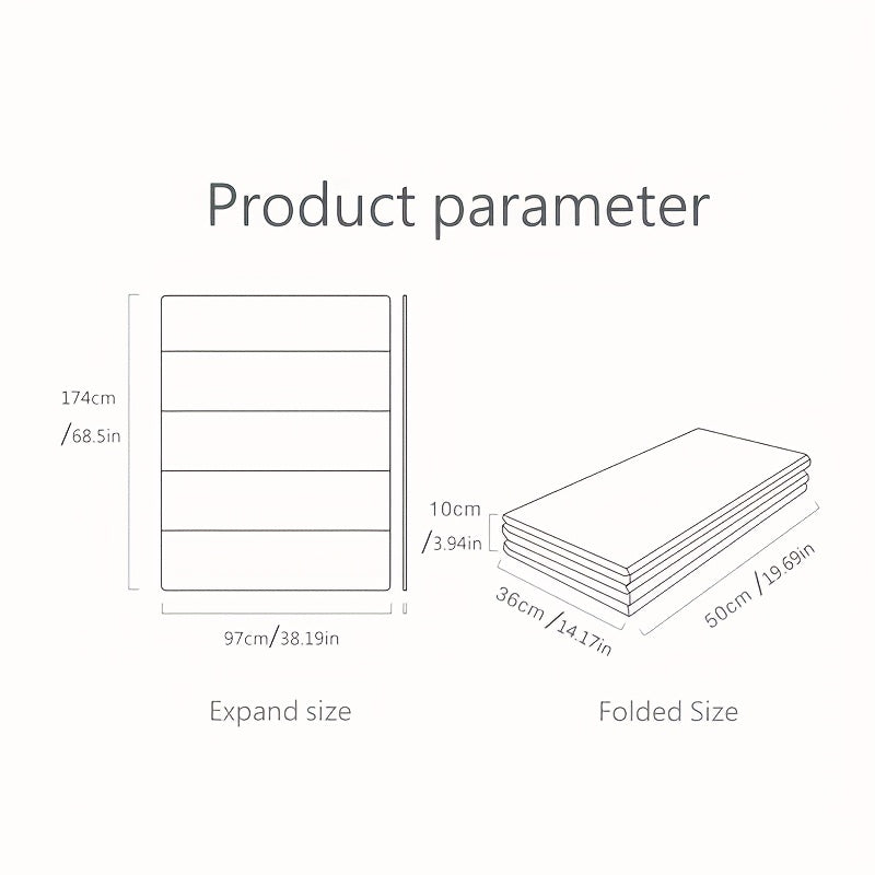 Kids Crawling Mat Foldable PE Material Indoor Outdoor Play Mat with Colorful Design Yellow