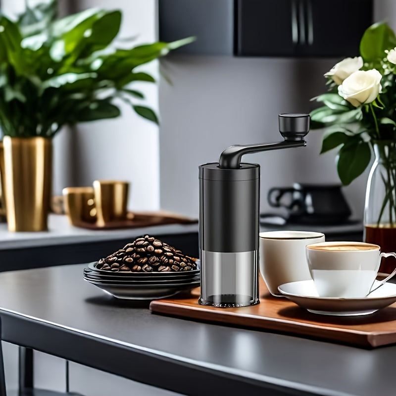 Портативная ручная кофемолка с регулируемыми керамическими жерновами для путешествий и кемпинга