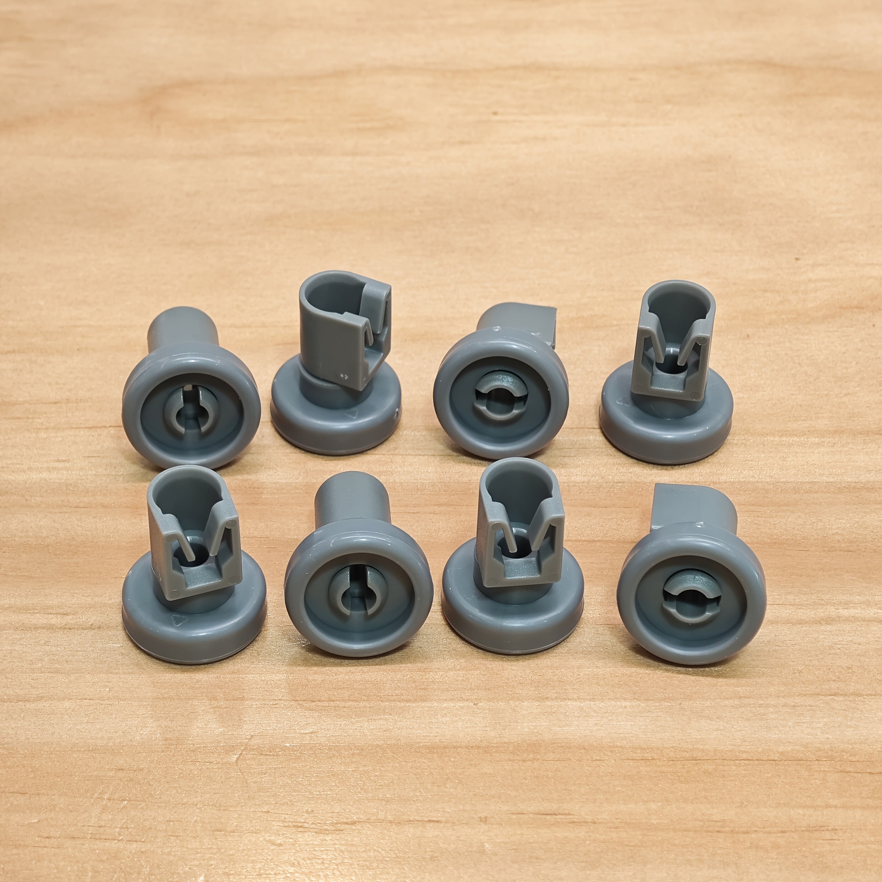 16 dona idish-tovoq uchun idish-tovoq qutisi rulolari, yuqori va pastki rack g'ildiraklar, plastmassa konstruktsiyasi