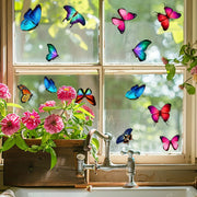 Butterfly Glass Stickers Decor PVC Peel and Stick Wall Decals for Windows and Nursery