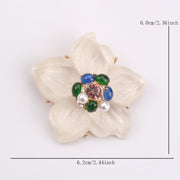 Enamel Flower Brooch for Women Stylish Jewelry Accessory Gift