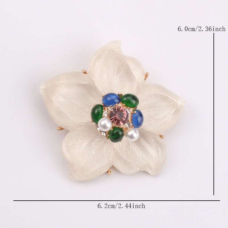 Enamel Flower Brooch for Women Stylish Jewelry Accessory Gift